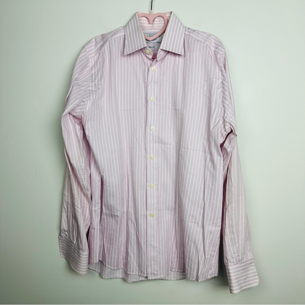 Charles Tyrwhitt Striped Long Sleeve Button Down Dress Shirt